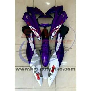 LS 125 NEW 7 ชิ้น ชุดสี ม่วงขาว ครึ่งคัน เฟรมรถ กรอบรถ Honda ls125ตัวใหม่ สีตามรูป ABS