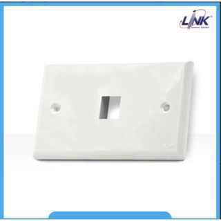 Link US-2311 Shiny Face Plate, 1 Port White