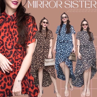 MiRRoRSiSTER’s Pope Leo Space Dress #01126.4 เดรสลายเสือ เดรสซีทรูเบาๆกำลังสวย เดรสทรงหางปลา เดรสไปเที่ยว