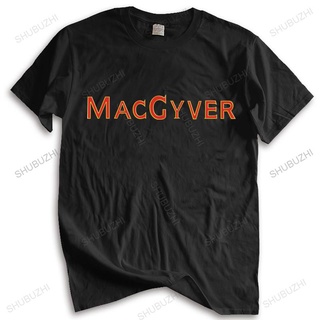 ถูกสุดๆเสื้อยืดผ้าฝ้าย พิมพ์ลาย MacGyver สไตล์คลาสสิก แฟชั่นฤดูร้อน สําหรับผู้ชาย