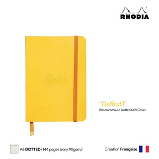 Rhodia Rhodiarama (A6) Dotted Soft Cover (Daffodil) - สมุดโน๊ตปกอ่อน Rhodia ขนาด A6 ลายจุด สีเหลืองแดฟโฟดิล