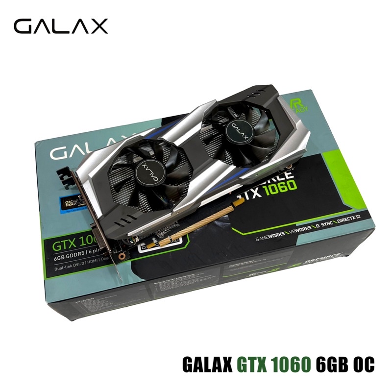 การ์ดจอ GALAX GTX 1060 6GB OC มือสองราคาถูกสุดคุ้ม