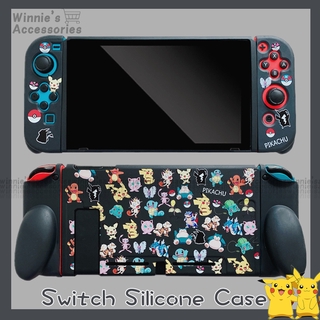 Pokemon Switch Full ฝาครอบป้องกัน สำหรับ Nintendo Switch Cartoon Case เคสซิลิโคน Soft TPU Hand Grip Cover