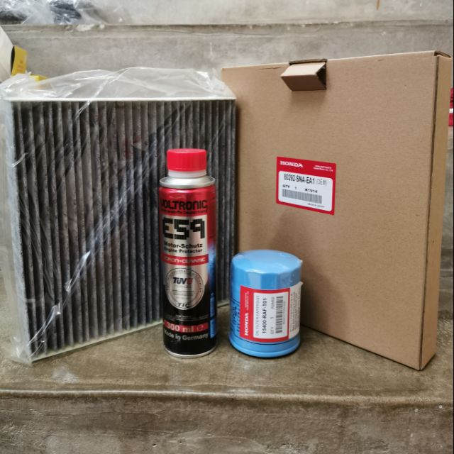 กรองน้ํามันเครื่อง Foc 1 ชิ้น & กรองห้องโดยสาร 1 ชิ้น (คาร์บอน) @ VOLTRONIC Ceramic Engine Protector