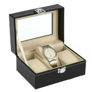 ราคากล่องนาฬิกา แบบ 3 และ 12 ช่อง watch box - สีดำ 3 ช่อง และ 12 ช่อง