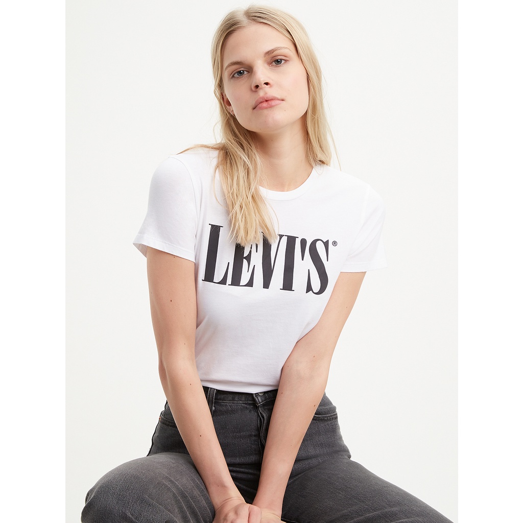 เสื้อยืดใหม่ 2022Levi’s® เสื้อยืดผู้หญิง รุ่น Logo Perfect T-ShirtL XL  XXL 3XL