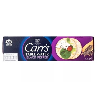 แครกเกอร์พริกไทยดำ Carr Water Table Black Pepper Cracker 125g