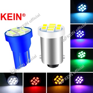 Kein หลอดไฟ Led T10 Ba9S T4W 8Smd 1206 Dc12V สีขาว สําหรับติดป้ายทะเบียนรถยนต์ รถจักรยานยนต์