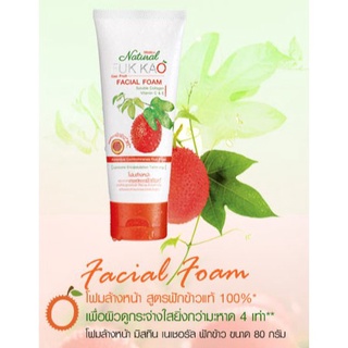 Mistine Natural Fuk Kao Facial Foam 80g. มิสทีน เนเชอรัล ฟักข้าว เฟเชียล โฟม