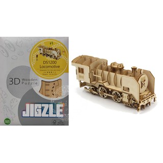 &gt;พร้อมส่ง&lt;&lt;จิ๊กซอว์ไม้ [JIGZLE Wooden Puzzle] Steam Locomotive