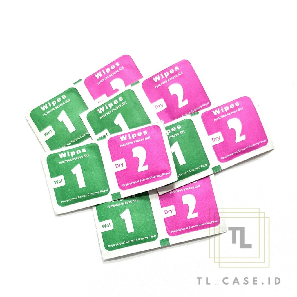 LAYAR HP 1 SET - น้ํายาทําความสะอาดหน้าจอโทรศัพท์ | TISSUE TISSUE TEMPERED GLASS WIPES