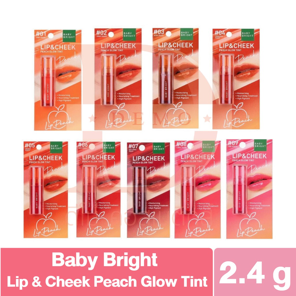 Baby Bright Lip & Cheek Peach Glow Tint 2.4 g เบบี้ ไบร์ท ลิป แอนด์ ชีค พีช โกลว์ ทินท์