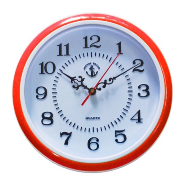 นาฬิกาแขวนเรืองแสง นาฬิกา นาฬิกาแขวน ตราสมอ Anchor Brand เบอร์ 55สี. กลม🔴. 25สี เหลี่ยม🟦ขนาด10นิ้ว (25cm) พร้อมแถมถ่าน