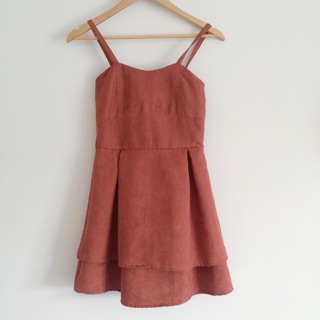 Brick Leather Dress สม๊อคหลัง