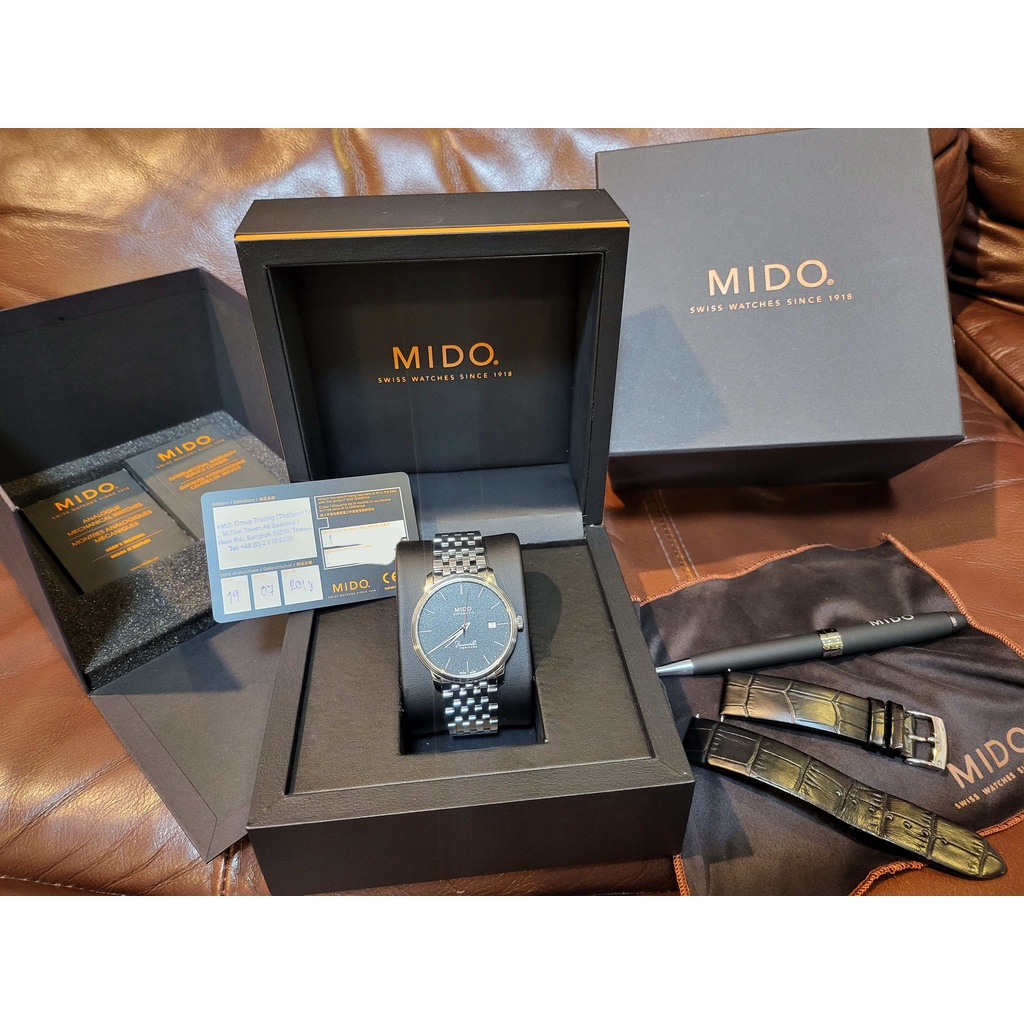[ผ่อน 0%] ส่งต่อของใช้เอง นาฬิกา MIDO Baroncelli Heritage สายเหล็กครบเช็ต (มือสอง สภาพดี)