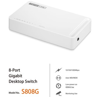 Gigabit Switching Hub TOTOLINK (S808G) 8 Port (5")