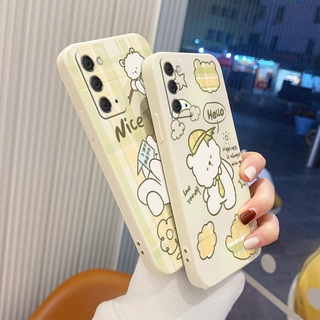 เคส หมีลายสก๊อต เคสมือถือ ซิลิกาเจลเหลว Phone Case For Samsung Galaxy Note 20 Ultra 20Ultra 10 Plus 10Plus 9 ฝาหลังโทรศัพท์บางเฉียบ