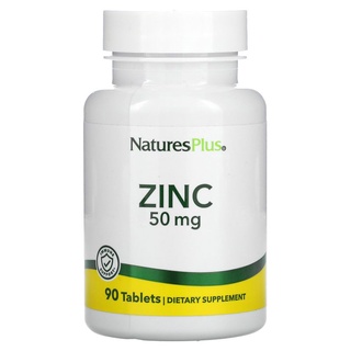 NaturesPlus Zinc 50 mg 90 Tablets Amino Acid Chelate Nature s plus Natures plus ซิงค์ วิตามิน แร่ธาตุ naturesplus