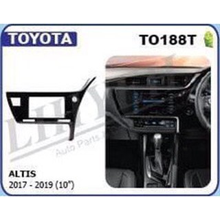 หน้ากากวิทยุจอแอนดรอย2ดินขนาด10หน้ากากอัลติส TOYOTA ALTIS 2017-19  แท้100% ราคาถูก