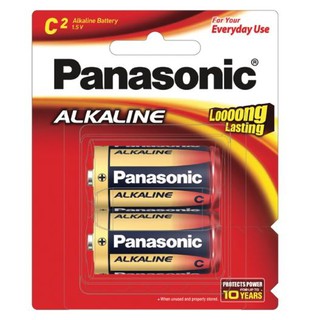 Panasonic Alkaline Battery ถ่านอัลคาไลน์ ขนาด 1.5 V C LR14T/2B 2 ก้อน/แพ็ค