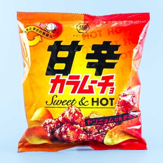 Koikeya Karamucho Potato Chips - Sweet &amp; Hot Chicken คารามูโจ้ แผ่นอบกรอบรสไก่เผ็ด