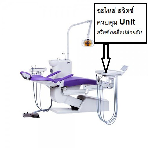 อะไหล่แผงควบคุมเก้าอี้ทำฟัน #อะไหล่ยูนิตทำฟัน #สวิตช์ ยูนิตทันตกรรม #PB13 Square Push Button #Reset 