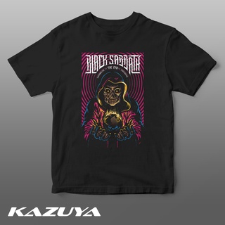 เสื้อยืดผู้ Kazuya TM-0218 เสื้อยืด ลายวงร็อคดนตรี BLACK SABBATH สไตล์วินเทจ เรโทร S-5XL