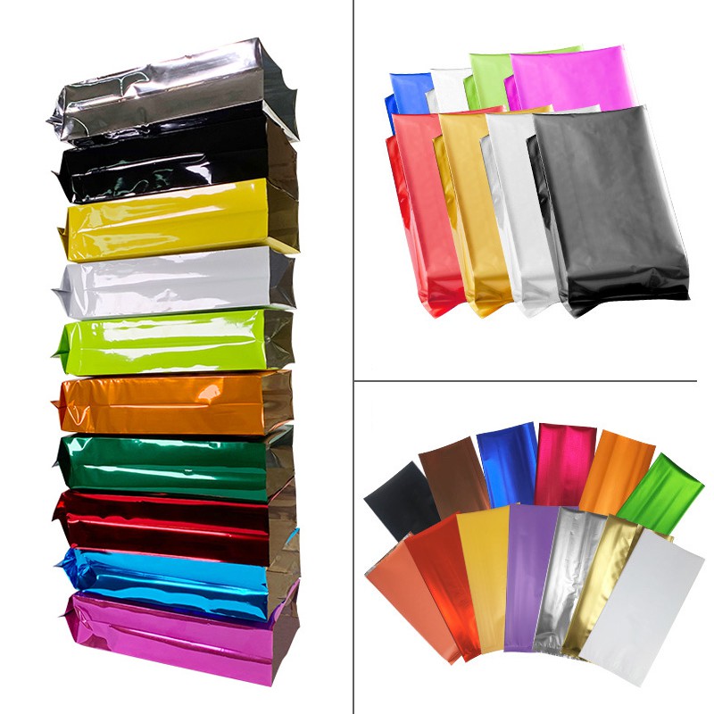 (แพ็ค 50 ใบ) ซองฟอยล์ ซีลกลาง พับข้าง เนื้อเงา มีหลายสี 15×32+7 cm. #P305 ราคา ถูกที่สุด ดีลบีเคเค แกลเลอรีภาพที่ 2