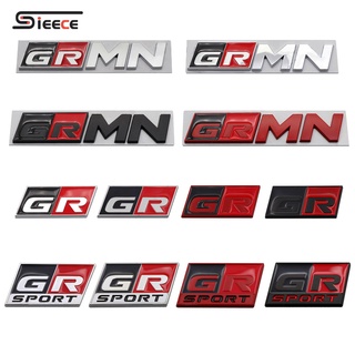 Sieece GR SPORT GR GRMN โลโก้โลหะรถด้านหลังสัญลักษณ์รถยนต์สติกเกอร์รถยนต์สำหรับ Toyota GR Sport