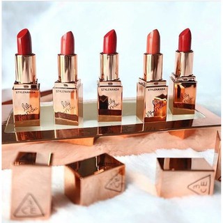 3ce lily lip color mini kit ลิปเซต สีทอง5 แท่ง (มินิ) พกพาง่าย สีสวย ราคาถูก