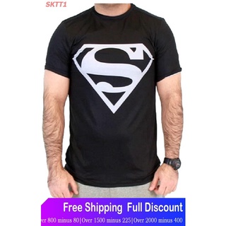 เสื้อยืดสุดเท่SKTT1 เสื้อยืดยอดนิยม DC Comics Superman Silver Logo Mens Performance Compression Athletic T-Shirt Sports