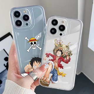 เคสโทรศัพท์มือถือ TPU ใส ทรงสี่เหลี่ยม กันกระแทก ลายการ์ตูนลูฟี่ One Piece สําหรับ VIVO Y15A Y15S Y75 T1 5G T1X Y21S Y21A Y21S Y33S Y12S Y11S Y16 Y01 Y1S Y20s G Y20A