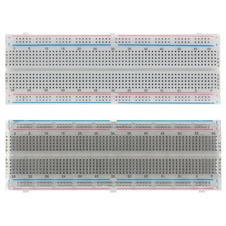 Mb-102 เบรดบอร์ดทดสอบ PCB 830 จุด MB102 สีขาวใส DIY