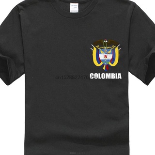 เสื้อยืดผ้าฝ้ายพิมพ์ลายแฟชั่น เสื้อยืดแขนสั้น พิมพ์ลายธงฟุตบอล Colombia สไตล์คลาสสิก สําหรับผู้ชาย