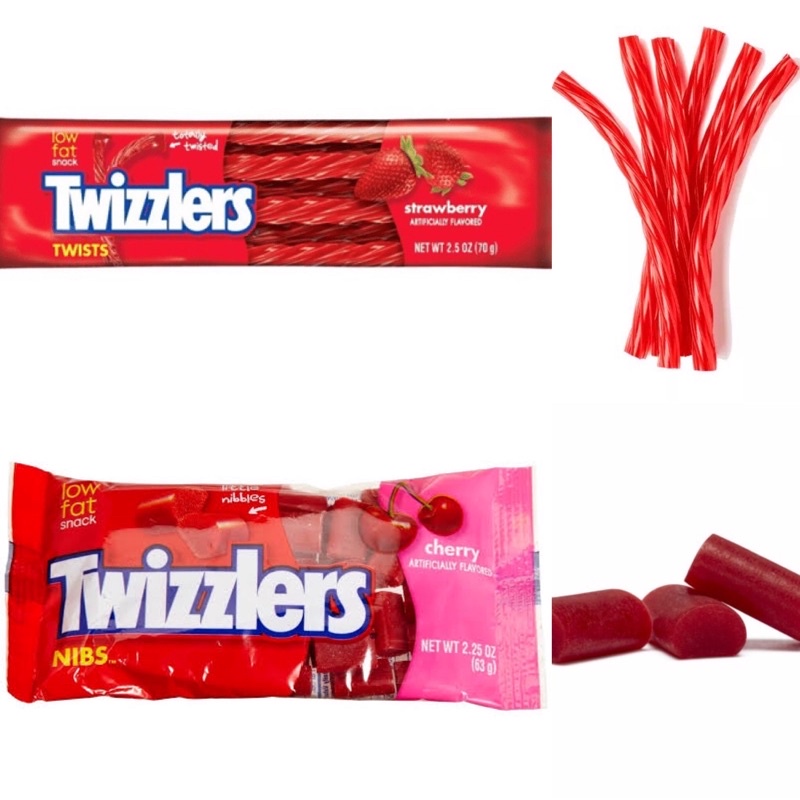 Twizzlers Twists Strawberry & Cherry Chewy Candy bag ขนม usa