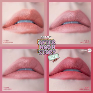 ราคาSIXTORY YOUNG Whipped Matte Cream เนื้อวิปครีมเบาสบาย เบลนได้ทั้งแก้มตาปาก ลิปไม่ติดแมส