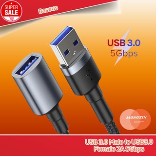 🔥รับประกันแท้100%🔥Baseus USB 3.0 Male to USB3.0 Female 2A 5Gbps