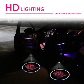 โคมไฟเลเซอร์ Led ไร้สาย 1500 nitro สําหรับตกแต่งประตูรถยนต์ Dodge Challenger Caliber Voyage ram 2 ชิ้น