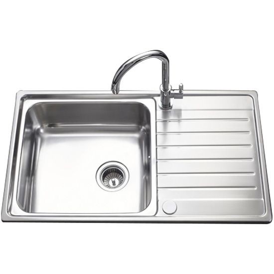 SINK BUILT 1B1D MEX DLS80B SS ซิงค์ฝัง 1หลุม 1ที่พัก MEX DLS80B SS อ่างล้างจานฝัง อ่างล้างจานและอุปก