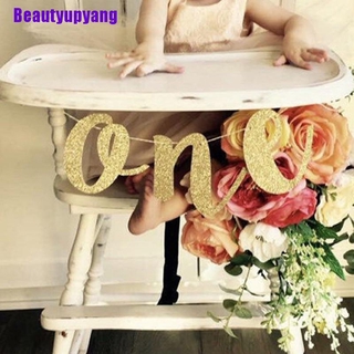 Xbeautyupyang แบนเนอร์กลิตเตอร์ 1st สําหรับปาร์ตี้วันเกิด