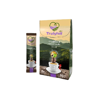 Trulyhill 3in1 Coffee กาแฟคั่วบดพร้อมดื่มเพื่อสุขภาพ - กล่องเล็ก (10 ซอง)