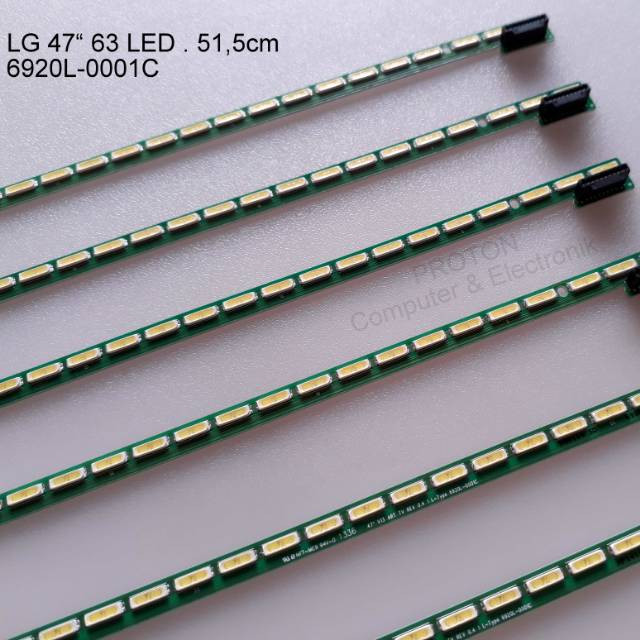 ไฟแบ็คไลท์ LG 63 LED SMD 51.5cm 63V . 47" V13 ART TV Rev 0.4 1 ลิตร R-Type . 6920L-0001C . 6916L1191