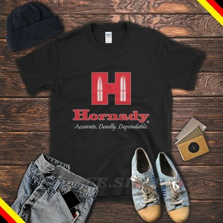 เสื้อยืดที่คุณต้องการเสื้อยืดแขนสั้น พิมพ์ลายโลโก้ Hornady Style 2a สไตล์ฮิปสเตอร์ แปลกใหม่ขนาดเต็มS-5XL