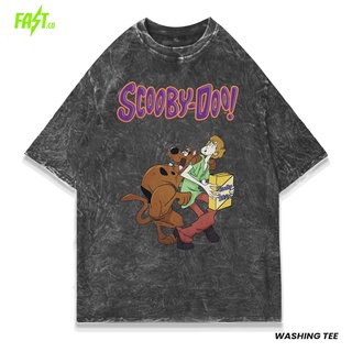 เสื้อยืดพิมพ์ลายแฟชั่น เสื้อยืด ขนาดใหญ่ พิมพ์ลายการ์ตูน Scooby Doo And Shaggy สไตล์วินเทจ