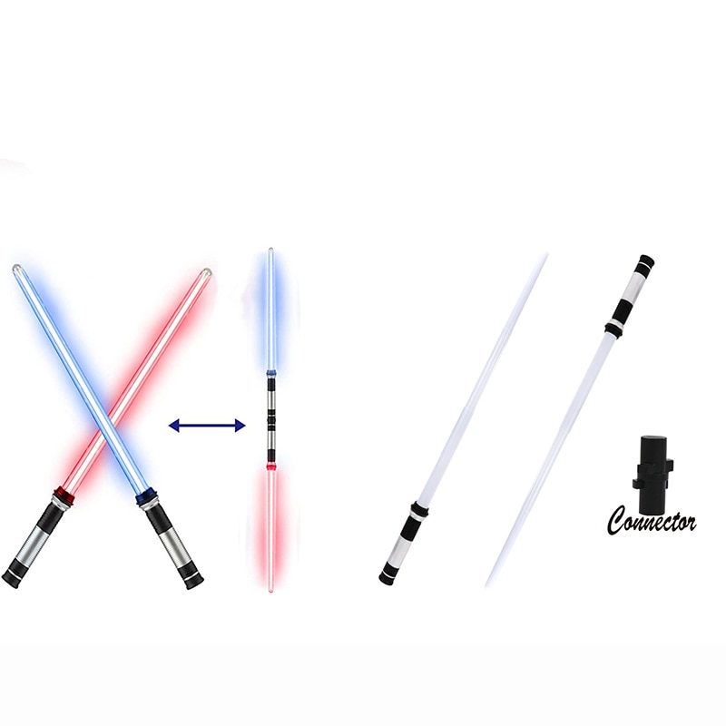 2pcs Hasbro Star Wars Lightsaber Energy Rgb Lightsaber Children S Luminous Combination Toys Birthday Present Gifts 883