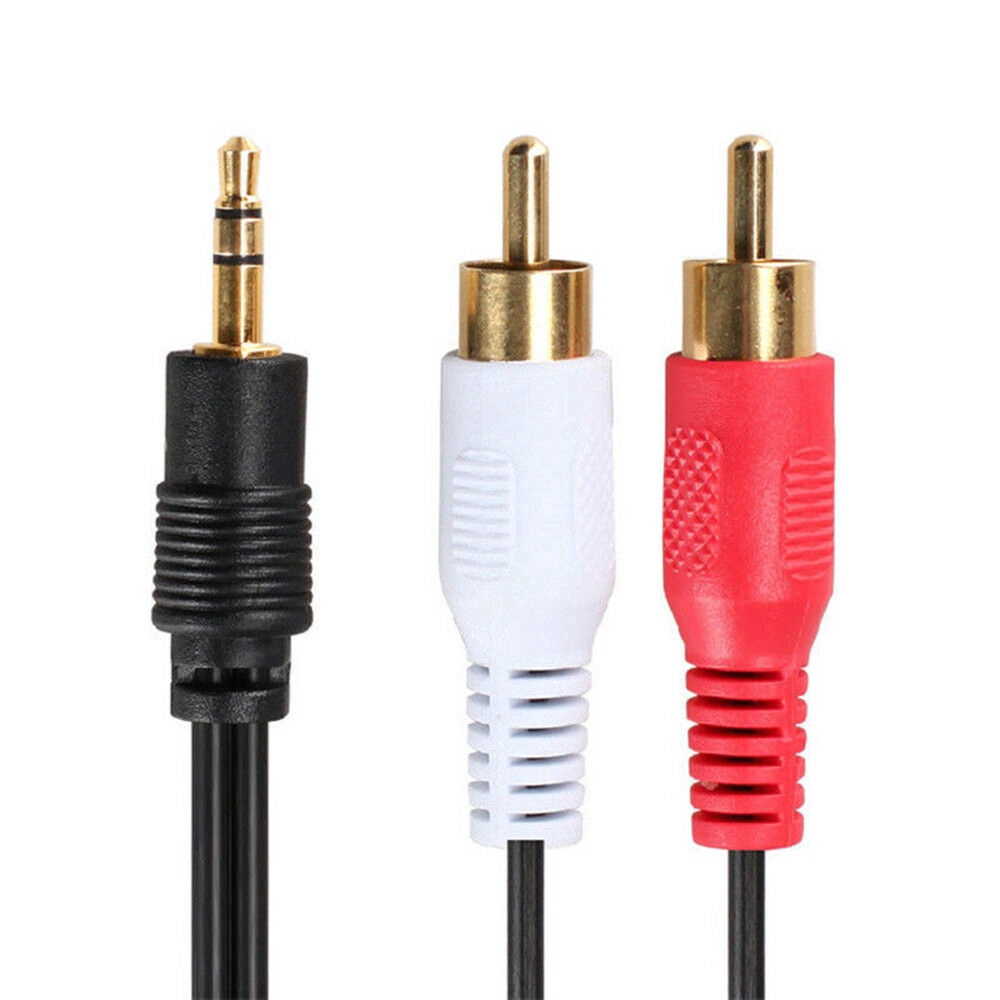 สายแจ็คเสียบหูฟัง rca av สีดำ 3.5 มม. 1 ชิ้น