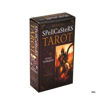 Iwo การ์ดเกม Tarot ภาษาอังกฤษสไตล์โมเดิร์น 78 ชิ้นสําหรับครอบครัวปาร์ตี้