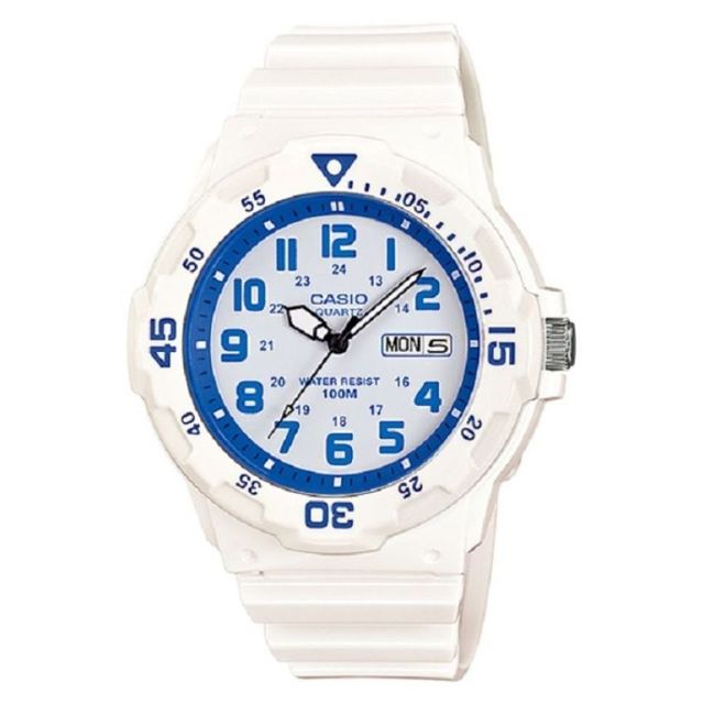 นาฬิกาข้อมือผู้ชาย สายเรซิ่น รุ่น MRW-200HC-7B2 - สีขาว