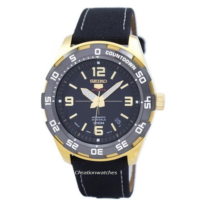 🔥ลดเพิ่ม 330 ใส่โค้ด INCZ8H3🔥 นาฬิกาข้อมือ Seiko 5 Sports Automatic SRPB86J1(Made in Japan) - Black/Gold