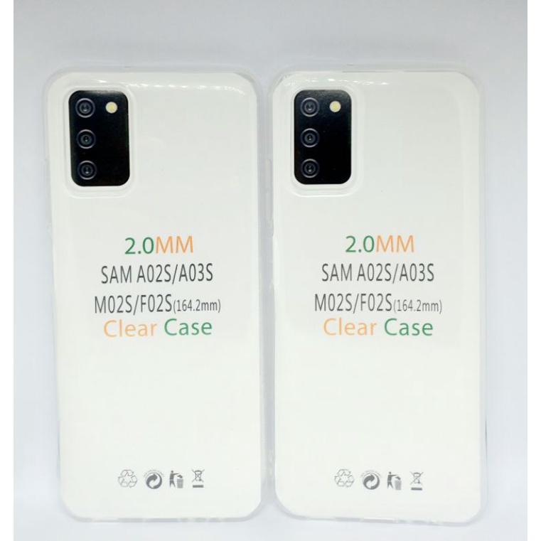 Jelly Silicone Case 2.0mm Samsung Galaxy A02S / A03S / M02S / F02S เคสใสใส